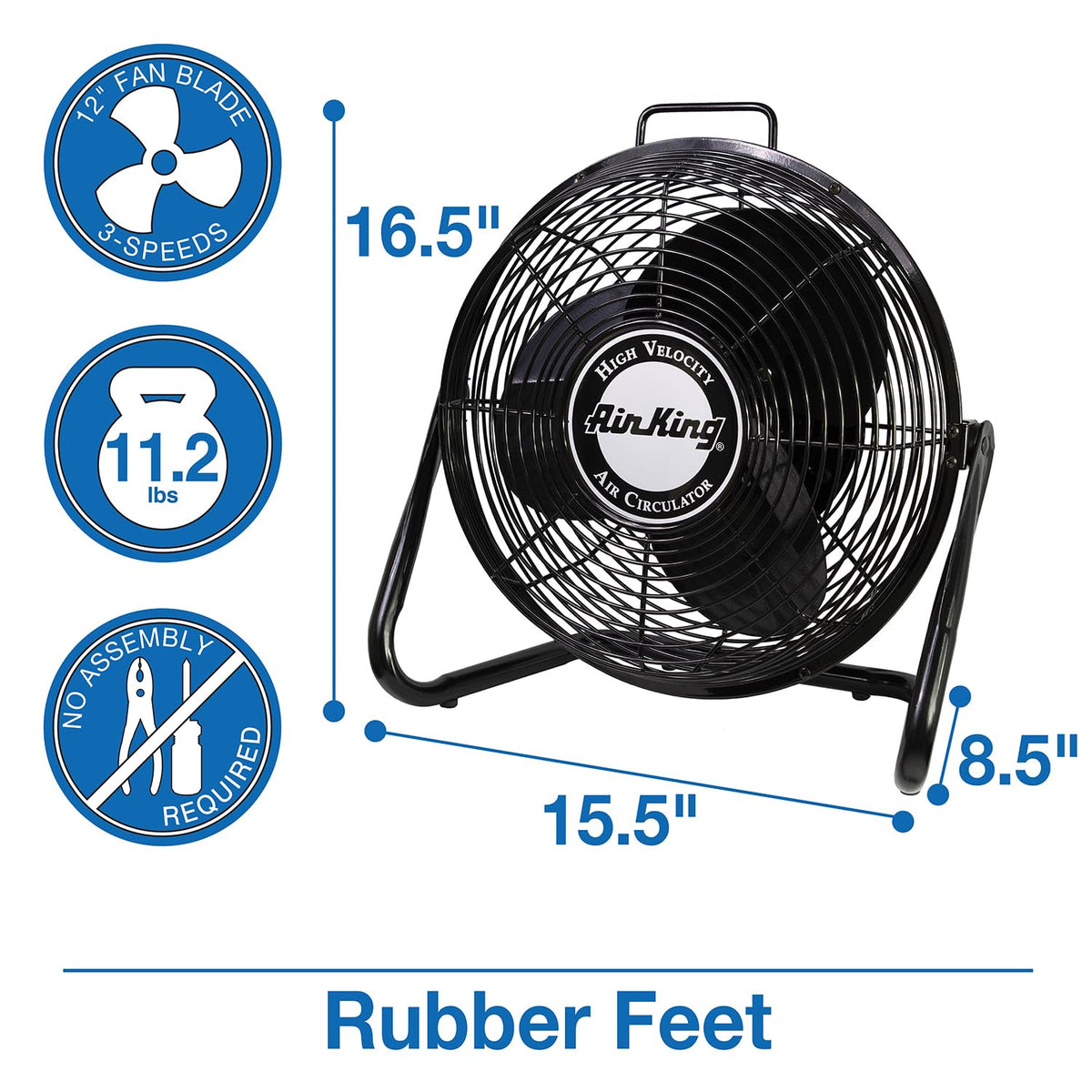 Air King Industrial Grade High Velocity Pivoting Floor Fan
