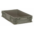 Quantum RSO2415-5 Stacker Straight Wall Container, 24"L x 15"W x 5"H, Up to 175 Lbs. Stack Capacity, Injection Molded High Density Polyethylene