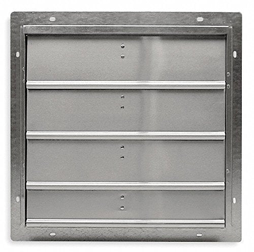 16" Backdraft Damper / Wall Shutter, 16-1/2" x 16-1/2"
