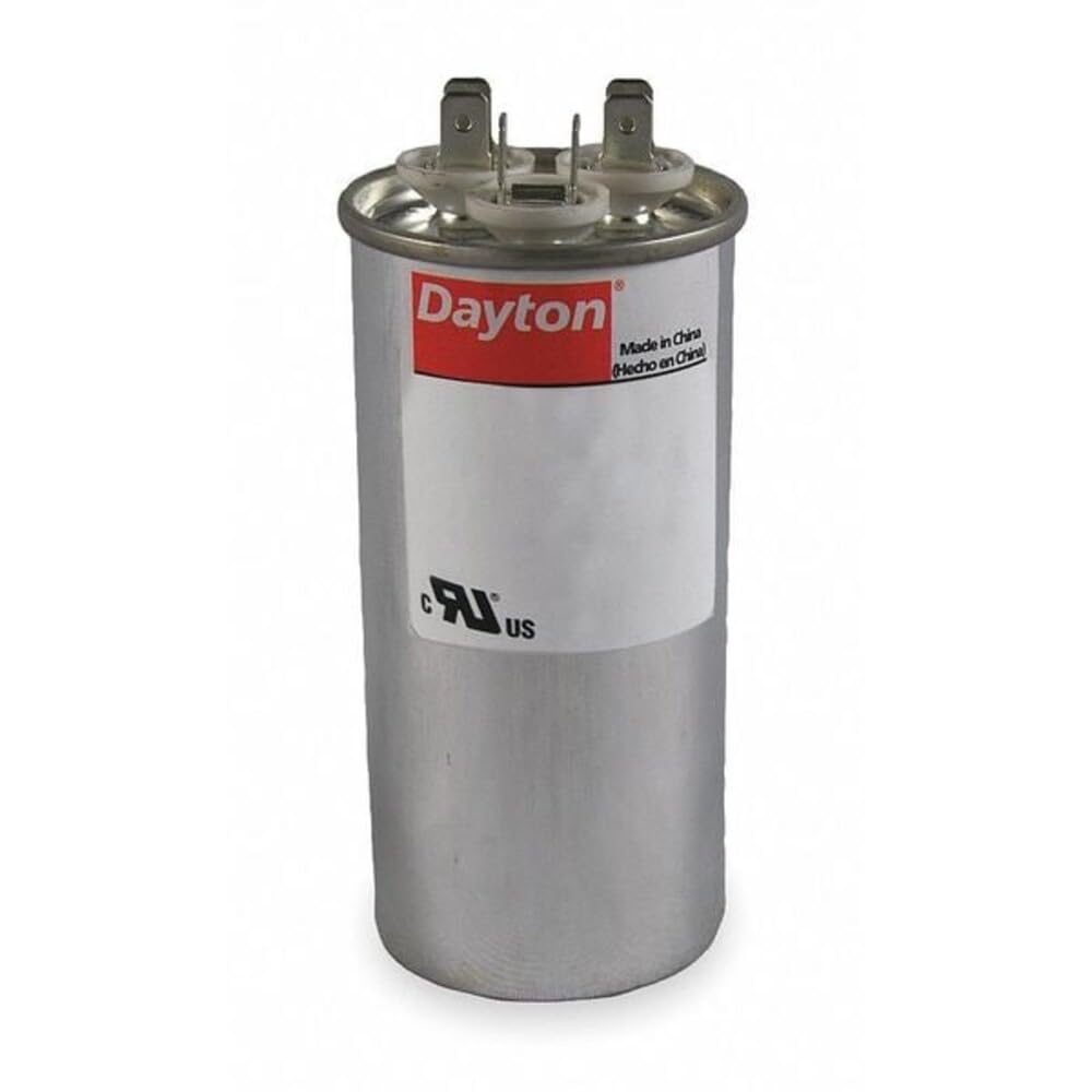 Dayton 2MEF2 Motor Dual Run Capacitor, 40/5 MFD, 370V, Round