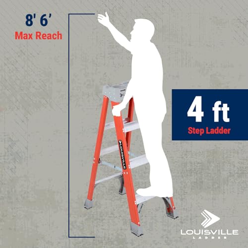 Louisville Ladder Fiberglass Step Ladder, 300-Pound Duty Rating