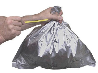 Justrite 20" X 18" Gray LDPE Disposable Bucket Liner with Twist Ties (for Smoker's Cease-Fire and Elite Smoker’s Cease-Fire Cigarette Butt Receptacle) (10 Packs)