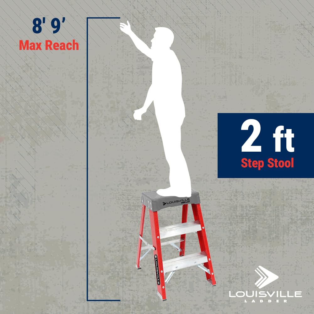 Louisville Ladder Fiberglass Step Ladder, 300-Pound Duty Rating