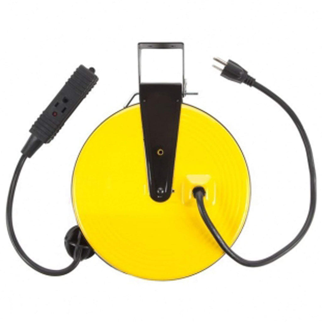 Bayco SL-800 Retractable Metal Cord Reel with 3 Outlets - 30 Foot (Pack of 2)