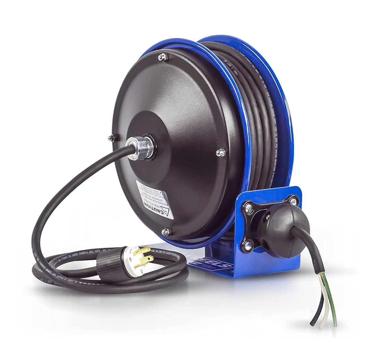 Coxreels Compact efficient Heavy Duty Power Cord Reel with a Single Industrial Receptacle