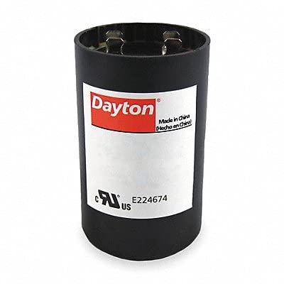 Dayton 430-516 F Round Plastic Motor Start Capacitor, 2MEU6
