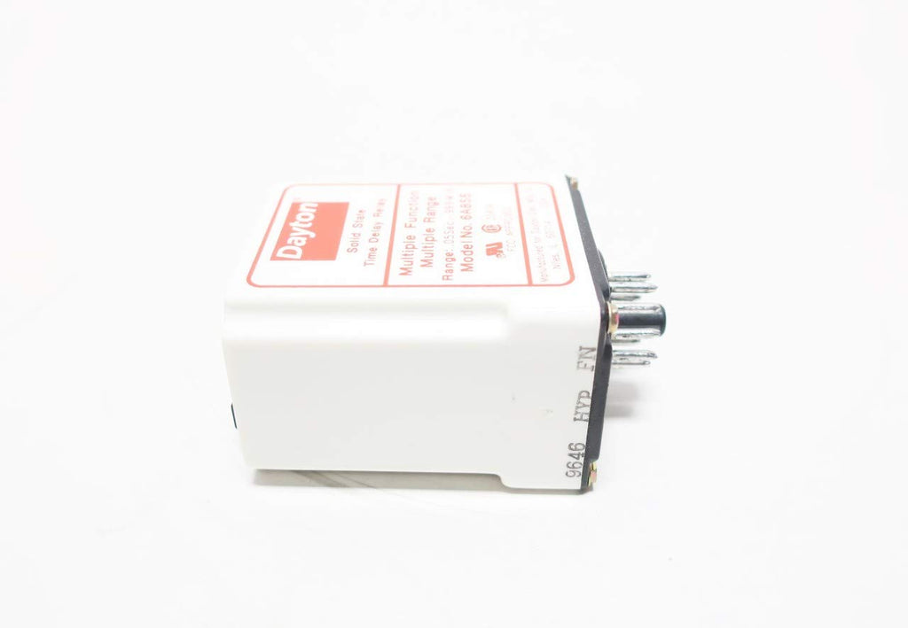 DAYTON 6A855 Solid State 0.05SEC - 999MIN 120V-AC TIME DELAY Relay
