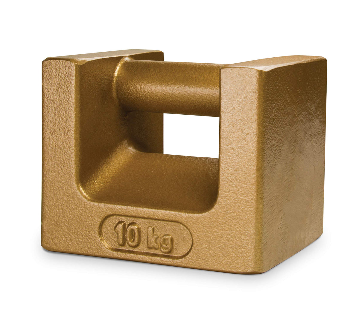 Rice Lake Cast Iron Painted Grip Handle Calibration Weight, NIST Class F, Metric and U.S. Customary