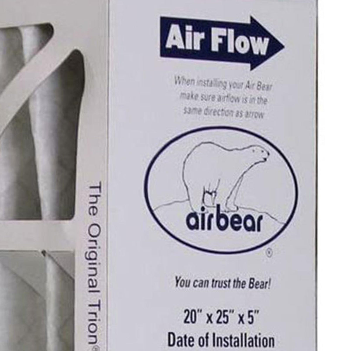 Trion 255649-102 Air Bear 20 x 25 x 5 Inch MERV 8 High Performance Air Purifier Filter Replacement for Air Bear Supreme, Right Angle, and Cub Air Cleaner Purification Systems (3 Pack)