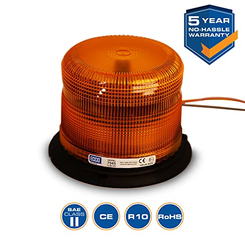 ECCO 7945A LED Beacon, 6.5" Amber Warning Light, 12-48V, 3 Bolt Mount