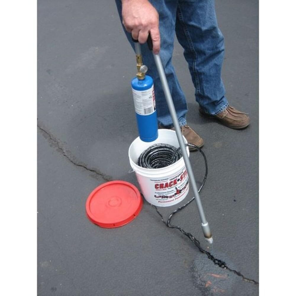 10 lb. 125 ft. Medium Black Permanent Blacktop Crack Filler