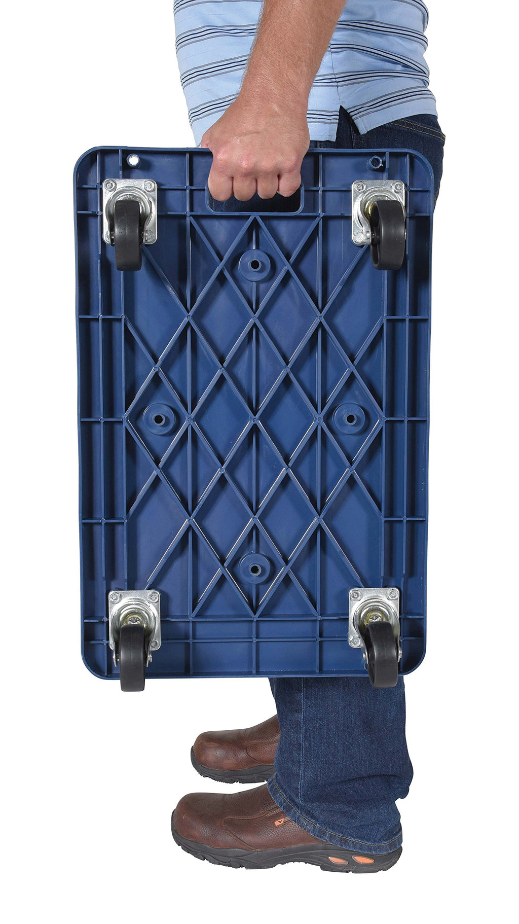 Vestil POS-1624 Polyethylene Dolly 24 In. x 16 In. x 4-7/16 In. 220 Lb. Capacity Blue
