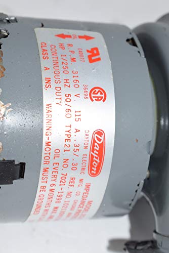 Dayton 1TDN2 2C782 Blower, 12 CFM, 3340 RPM, 115V, 60/50 Hz