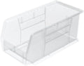 Akro-Mils 30230 AkroBins Plastic Storage Bins, Space-Saving Stackable Bins for Garage, Pantry, Craft Organization, 11-" x 5-" x 5-", Black, 12-Pack