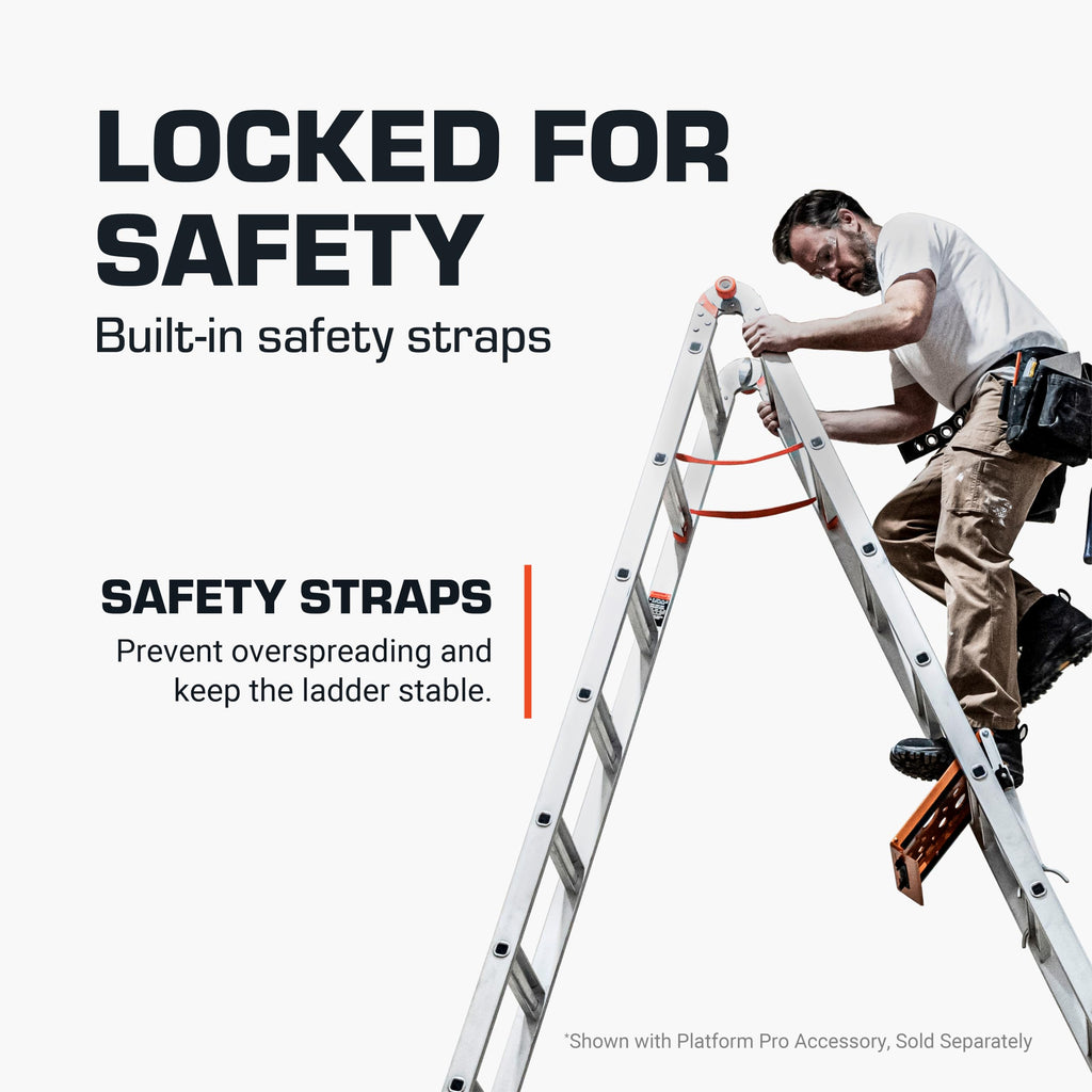 Little Giant Ladders 10109 SkyScraper 300-Pound Duty Rating Adjustable Stepladder, 15-Foot