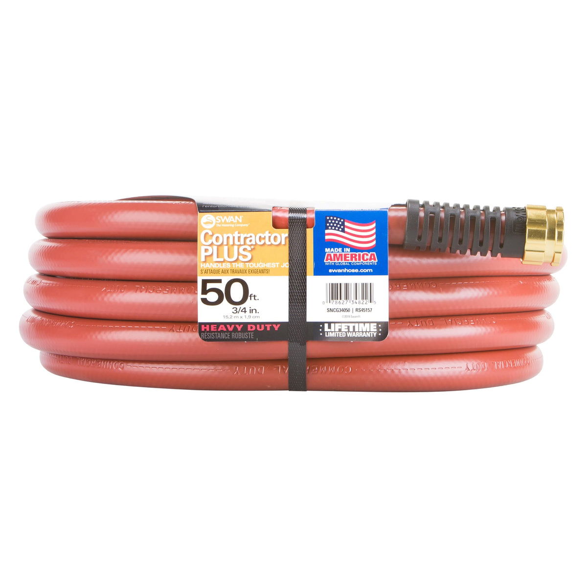 Swan ContractorPLUS Heavy Duty Watering Hose, 400+ PSI, Red