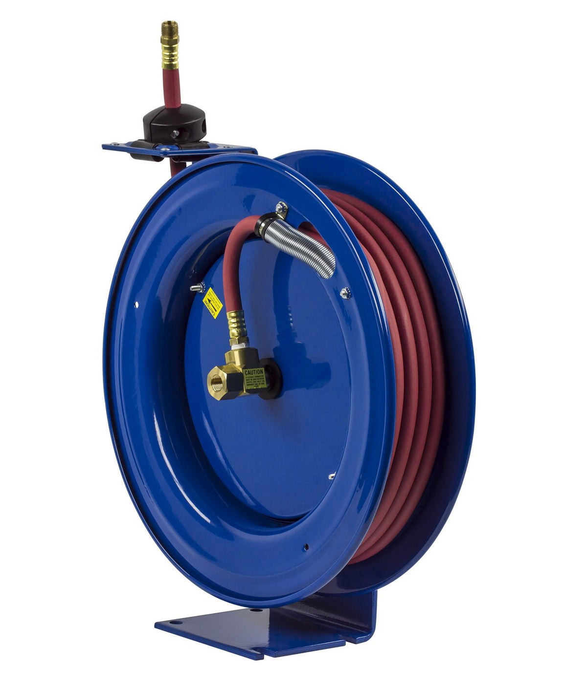 Coxreels P-LP-110 Low Pressure Spring Rewind Hose Reel: 1/4" I.D., 10' Hose Capacity, with Hose, 300 PSI