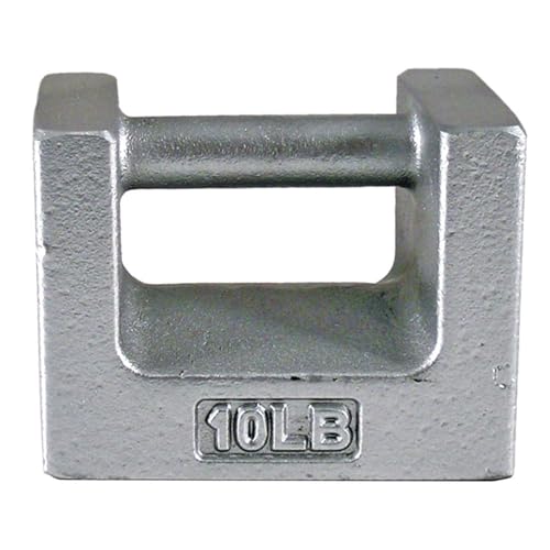 Rice Lake Cast Iron Painted Grip Handle Calibration Weight, ASTM Class 7, Metric and U.S. Customary