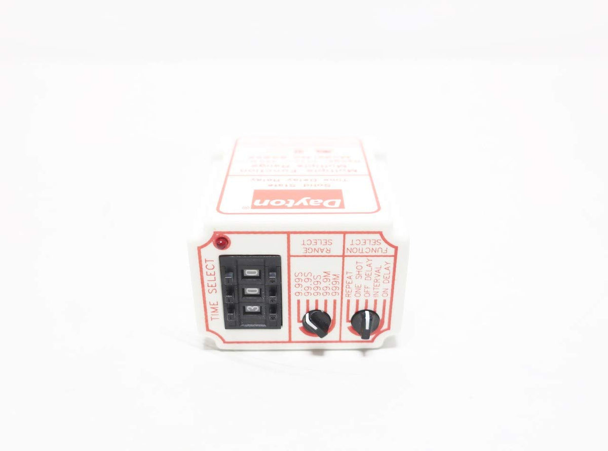 DAYTON 6A855 Solid State 0.05SEC - 999MIN 120V-AC TIME DELAY Relay