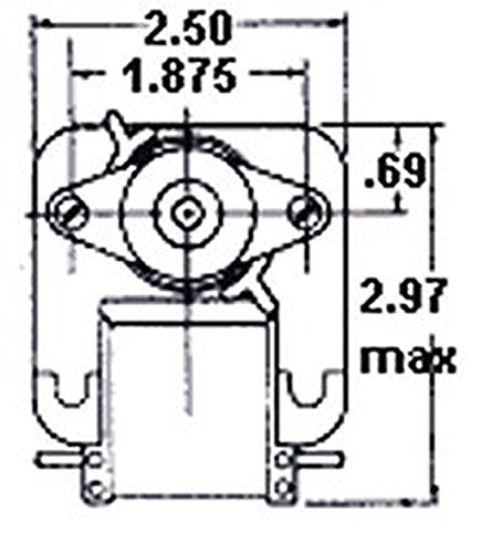 Dayton 4M070 C-Frame Motor, Shaded Pole, 1" Length, Sleeve