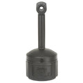 Justrite Cease-Fire Cigarette Butt Receptacle - 16-1/2" Dia.X38-1/2"H - 4-Gallon Capacity - Black