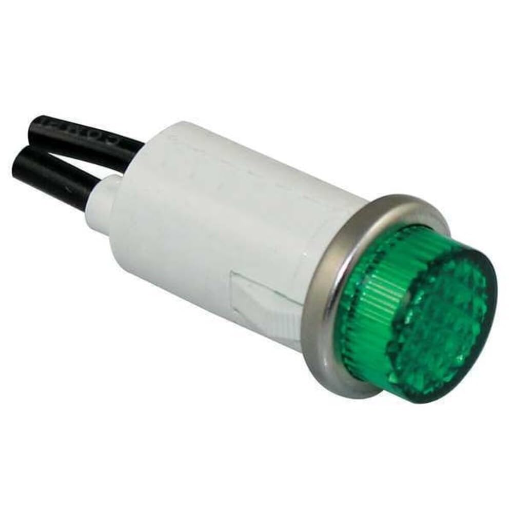 Dayton 22NY56 Raised Panel Light, Green, 240V AC/DC