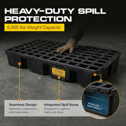 Eagle Modular Spill Containment Platform with Forklift Pockets, Secondary Containment, Made in USA