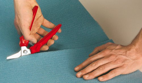 Bessey D48A Angled Combi-Scissors, Red/Grey