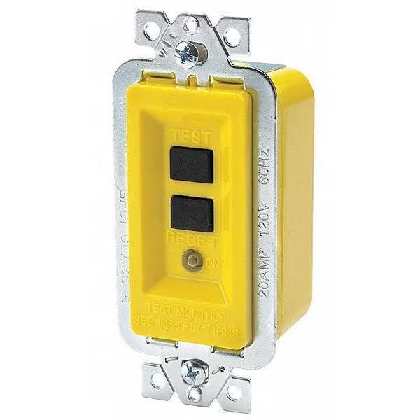 Yellow GFCI Module, 20A 120VAC, Mfr: GFMST20-A