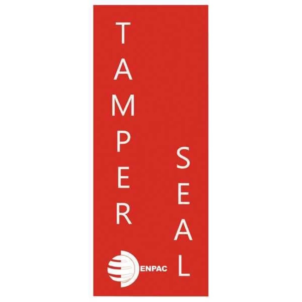 Enpac 13-TS Tamper Seal Label, Legend "TAMPER SEAL", 2" Width x 7" Height, White on Red