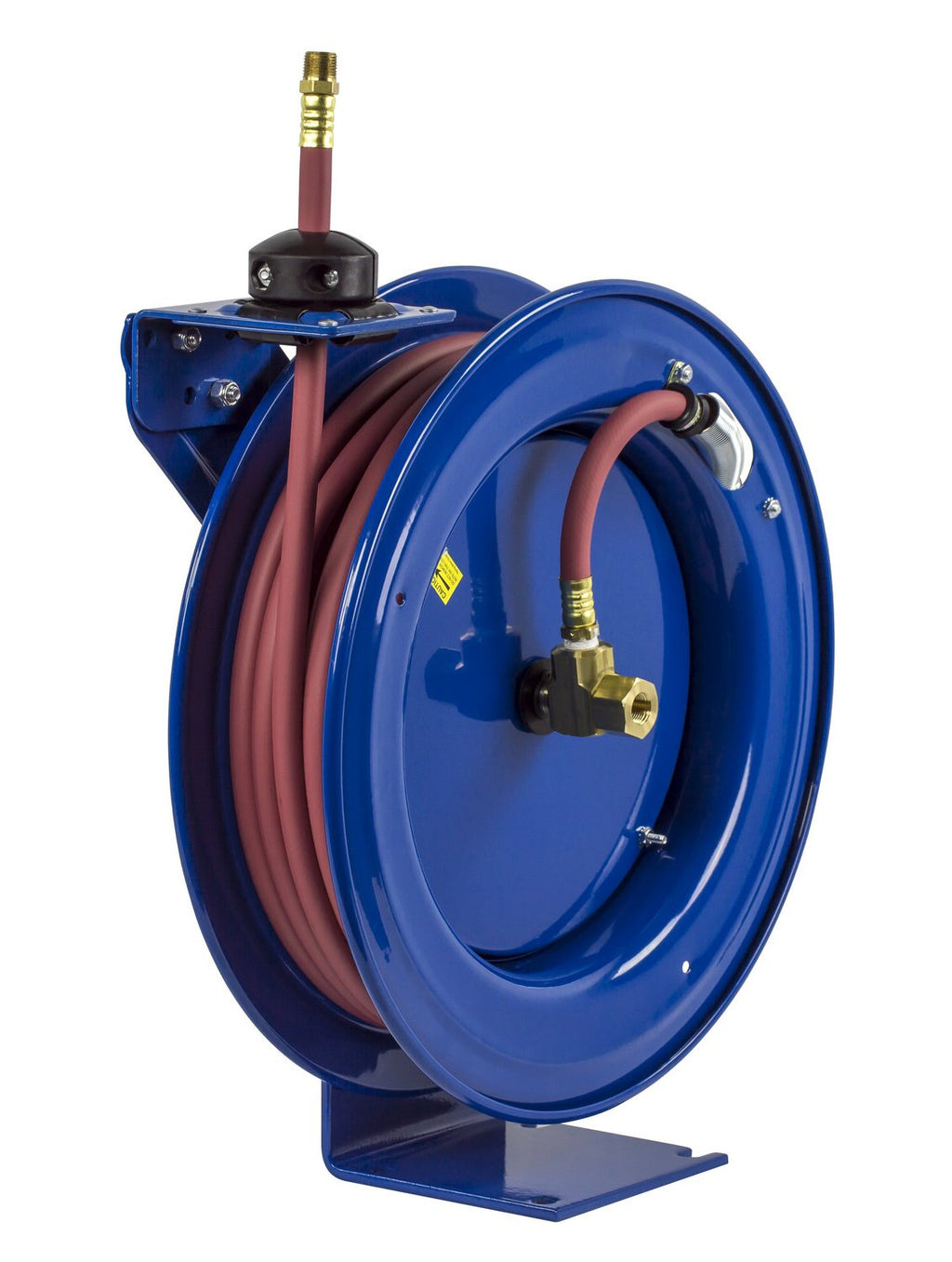 Coxreels P-LP-110 Low Pressure Spring Rewind Hose Reel: 1/4" I.D., 10' Hose Capacity, with Hose, 300 PSI
