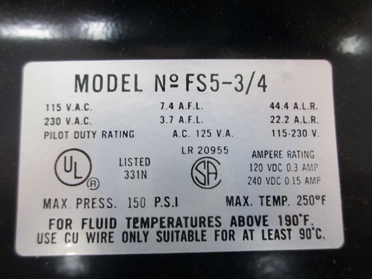 Mcdonnell & Miller Switch, Liquid Flow
