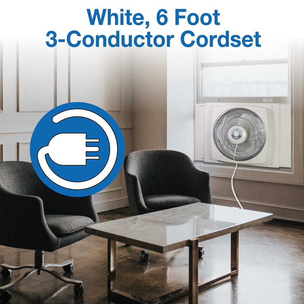 Air King 9155 Window Fan, 16-Inch,White
