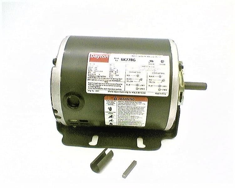 Dayton 6K778 Motor, 1/3 hp, Split PH, 1725 RPM, 115 V, Black
