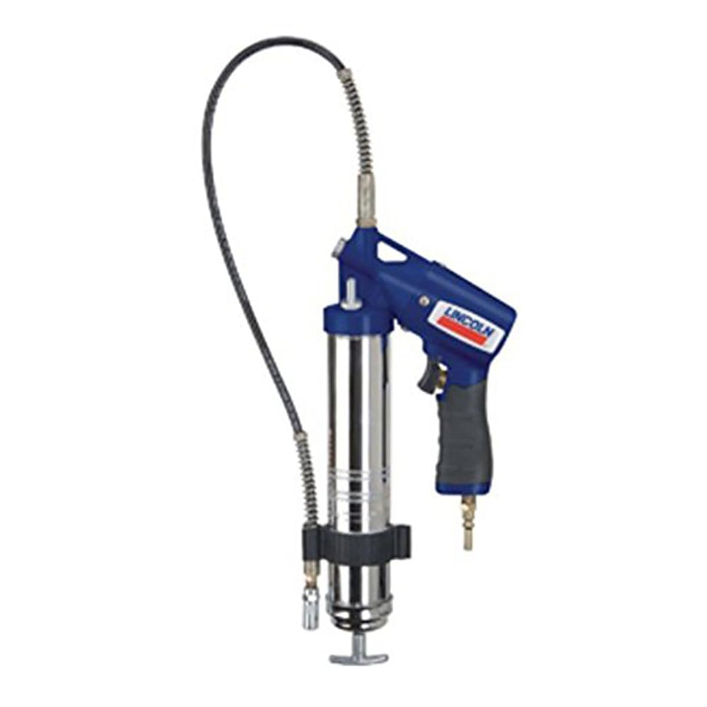 Lincoln 1162 Pneumatic Grease Gun with 30" High-Pressure Hose and Coupler, Variable Speed Trigger, 6,000 PSI, Fully Automatic, Continuous Operation, Combination Filler Coupler Air Bleeder Valve
