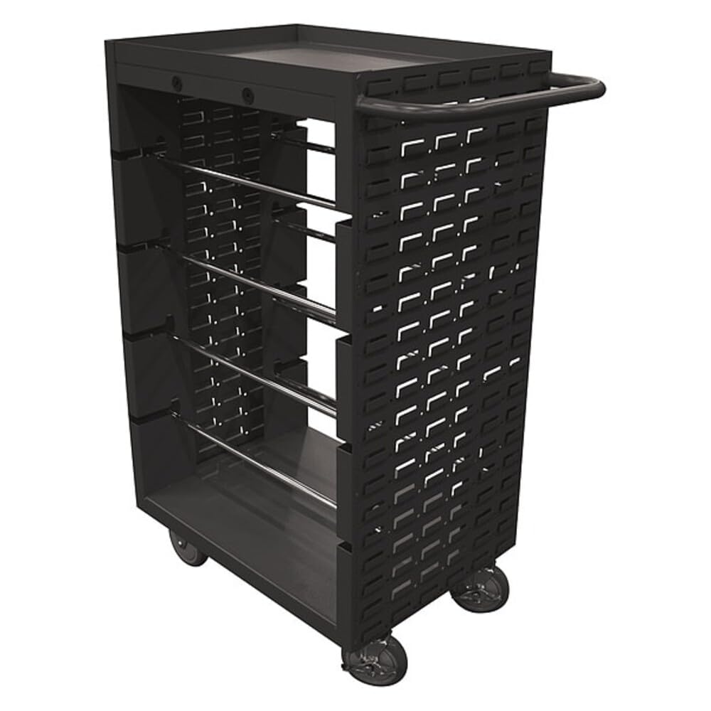 Durham 14 Gauge Steel Rod Mobile Wire Spool Rack with 1-1/2" Lip On, Gray, 1200 lbs Load Capacity, 46" Height, 26" Width