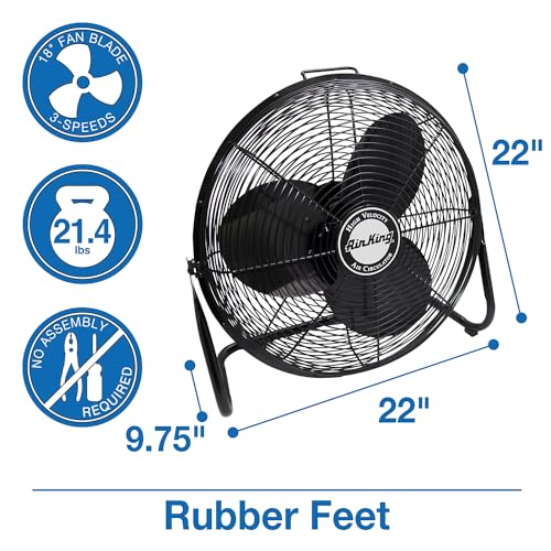 Air King Industrial Grade High Velocity Pivoting Floor Fan