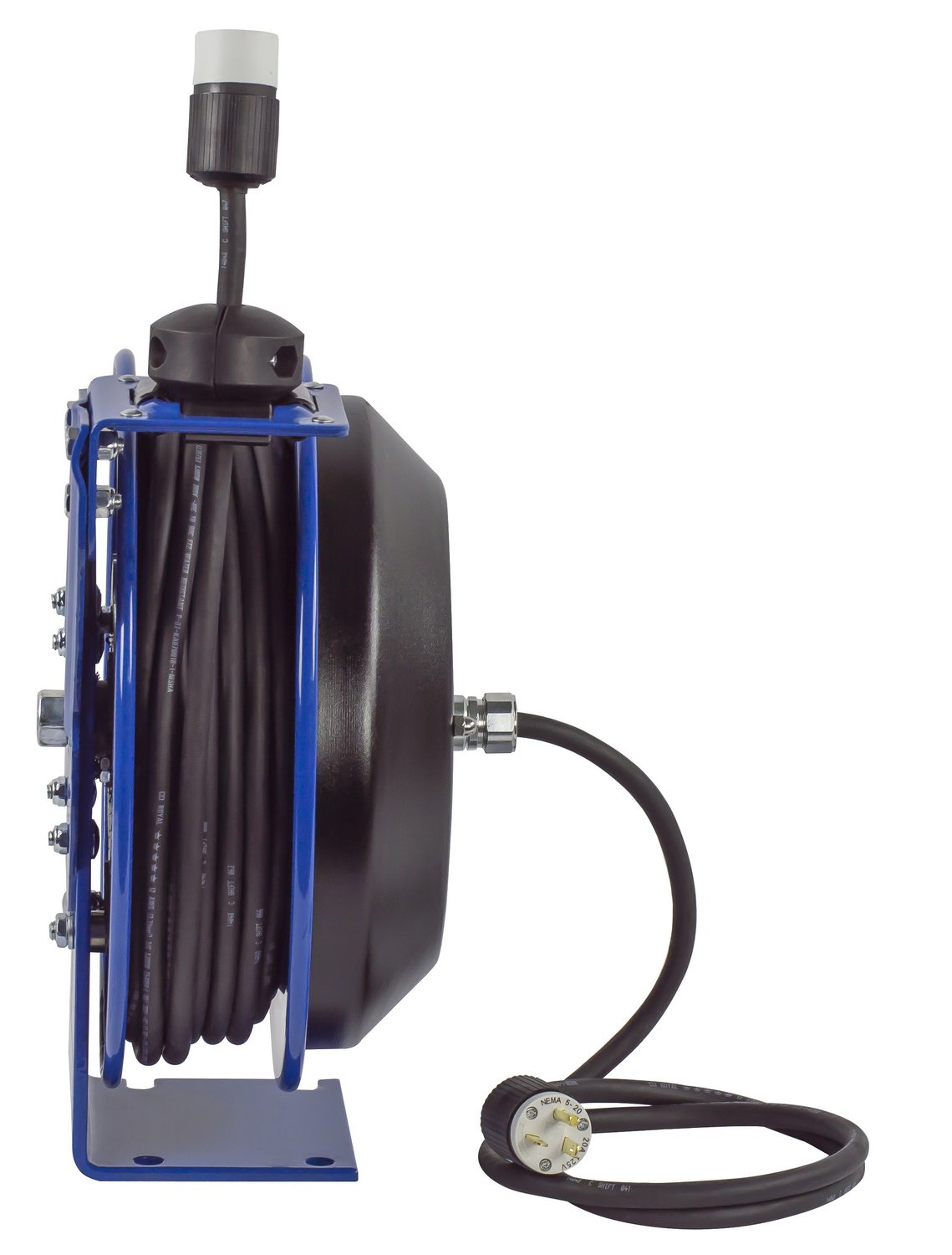 Coxreels PC13-5012-A Heavy Duty Power Cord Reel, 50 ft, Single Receptacle