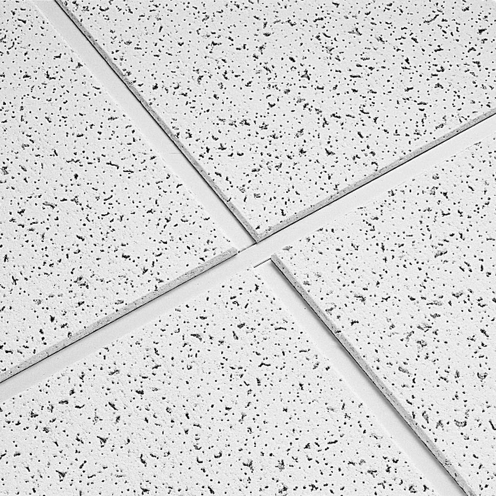 Armstrong Cortega 704 2x2 Acoustic Ceiling Tiles, White, 16 pcs