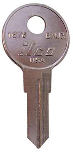 Key Blank, Brass, 1676-BAU3, PK10