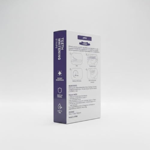 Luminous Core Purple Teeth Whitening Strips - Enamel Safe Advanced Hydrogen Peroxide White Strips with Non-Slip Grip, Gentle on Sensitive Teeth, Professional Results at Home, 14 Treatments (28 Strips)