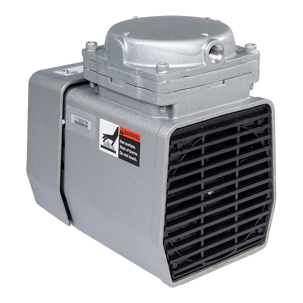 Gast DOA-P704-AA Diaphragm Vacuum/Pressure Pump, Plastic, 115V, 60 Hz, 7-3/5" Width x 10-1/10" Height x 6-1/2" Depth