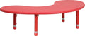 Flash Furniture Adjustable Half-Moon Blue Plastic Activity Table