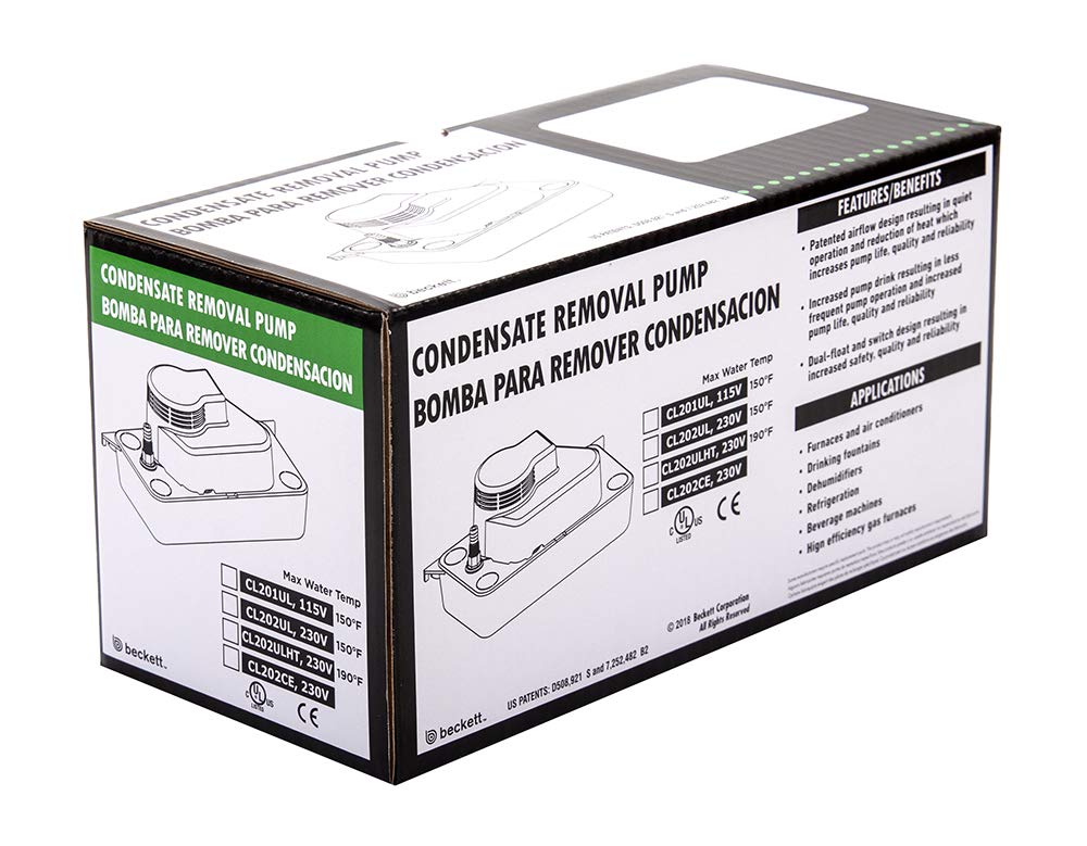 Beckett Low Profile Condensate Pump with Safety Switch