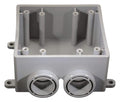 Cantex Weatherproof Box, 2-Gang, PVC, 36.3 cu. in.