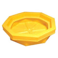 UltraTech 1045 Polyethylene Ultra-Drum Tray Without Grate, 22.8 Gallon Capacity, 5 Year Warranty, Yellow