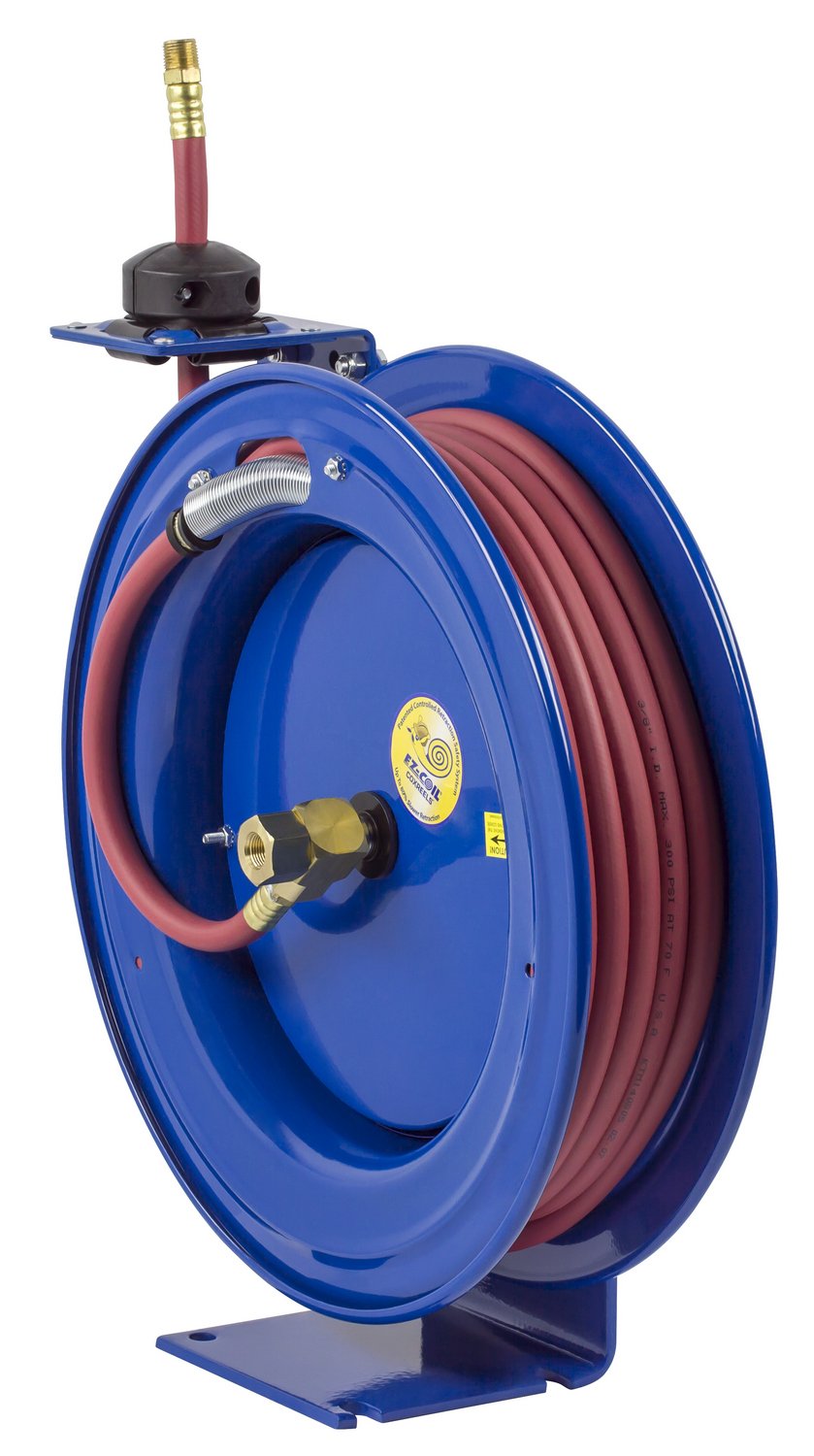EZ-Coil Performance Safety Hose Reel, 300 psi, Hose Included, 1/4" Hose ID, 25' Length