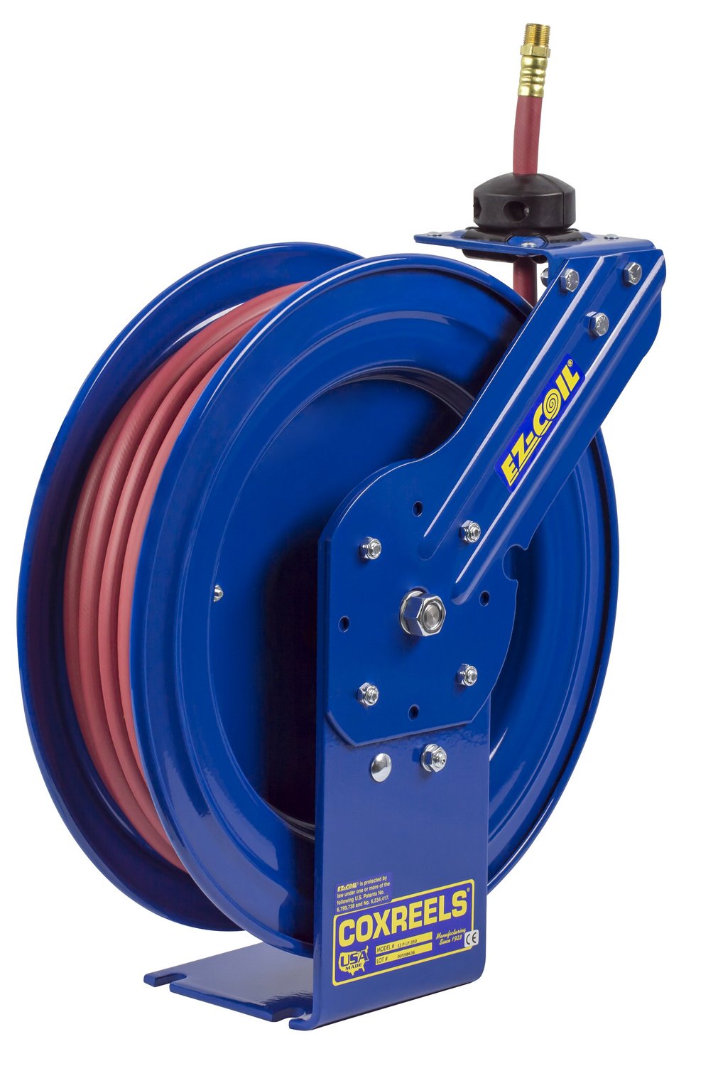 EZ-Coil Performance Safety Hose Reel, 300 psi, Hose Included, 1/4" Hose ID, 25' Length