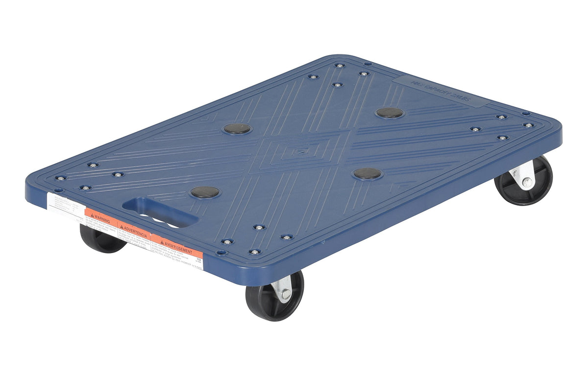 Vestil POS-1624 Polyethylene Dolly 24 In. x 16 In. x 4-7/16 In. 220 Lb. Capacity Blue