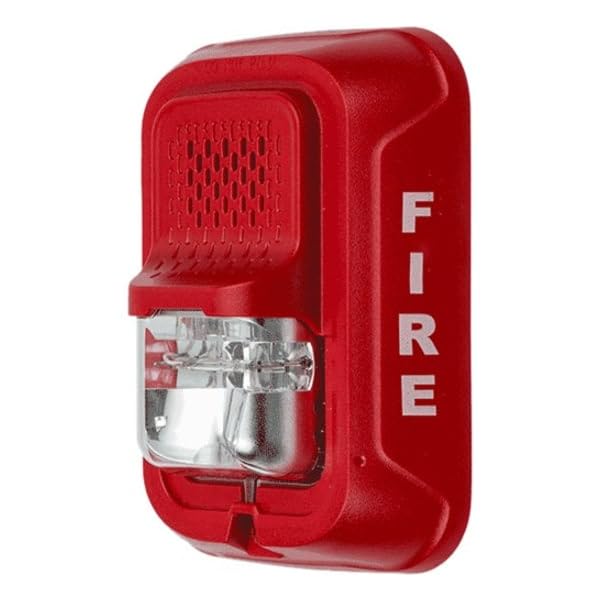 System Sensor Horn Strobe, Marked Fire, Wall or Ceiling